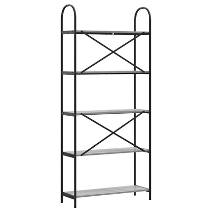 Libreria Grigio Sonoma 80 x 30 x 183 cm Legno multistrato