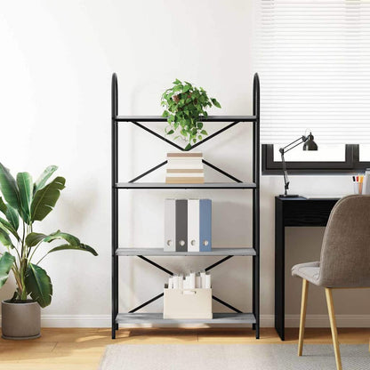 Libreria Grigio Sonoma 80 x 30 x 146 cm Legno multistrato