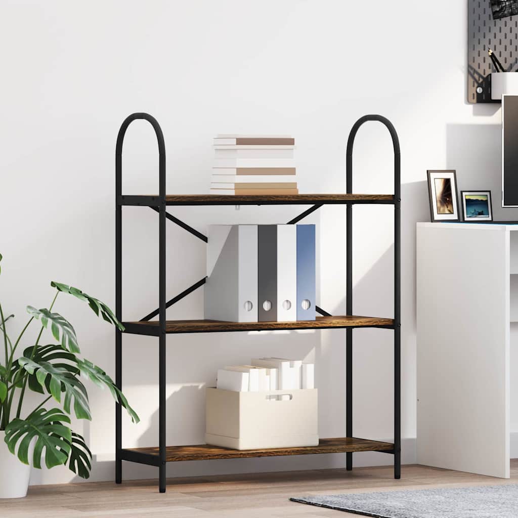 Libreria Rovere fumé 80 x 30 x 109 cm Legno multistrato