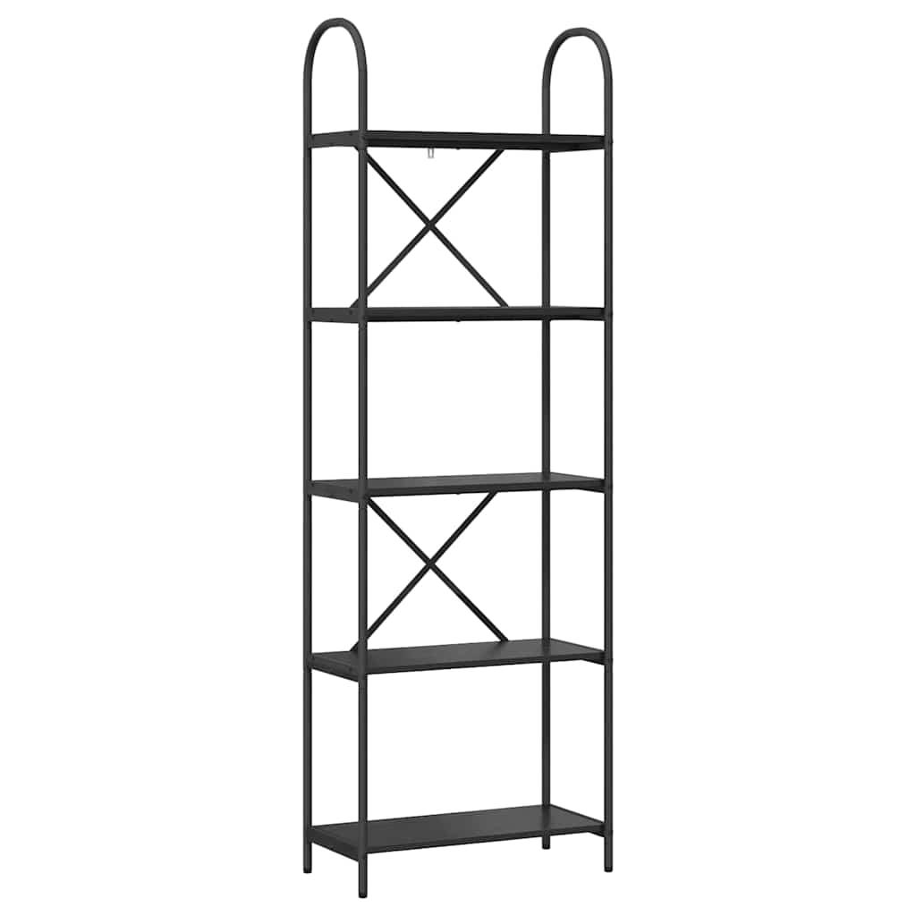 Libreria Rovere Nero 60 x 30 x 183 cm Legno multistrato