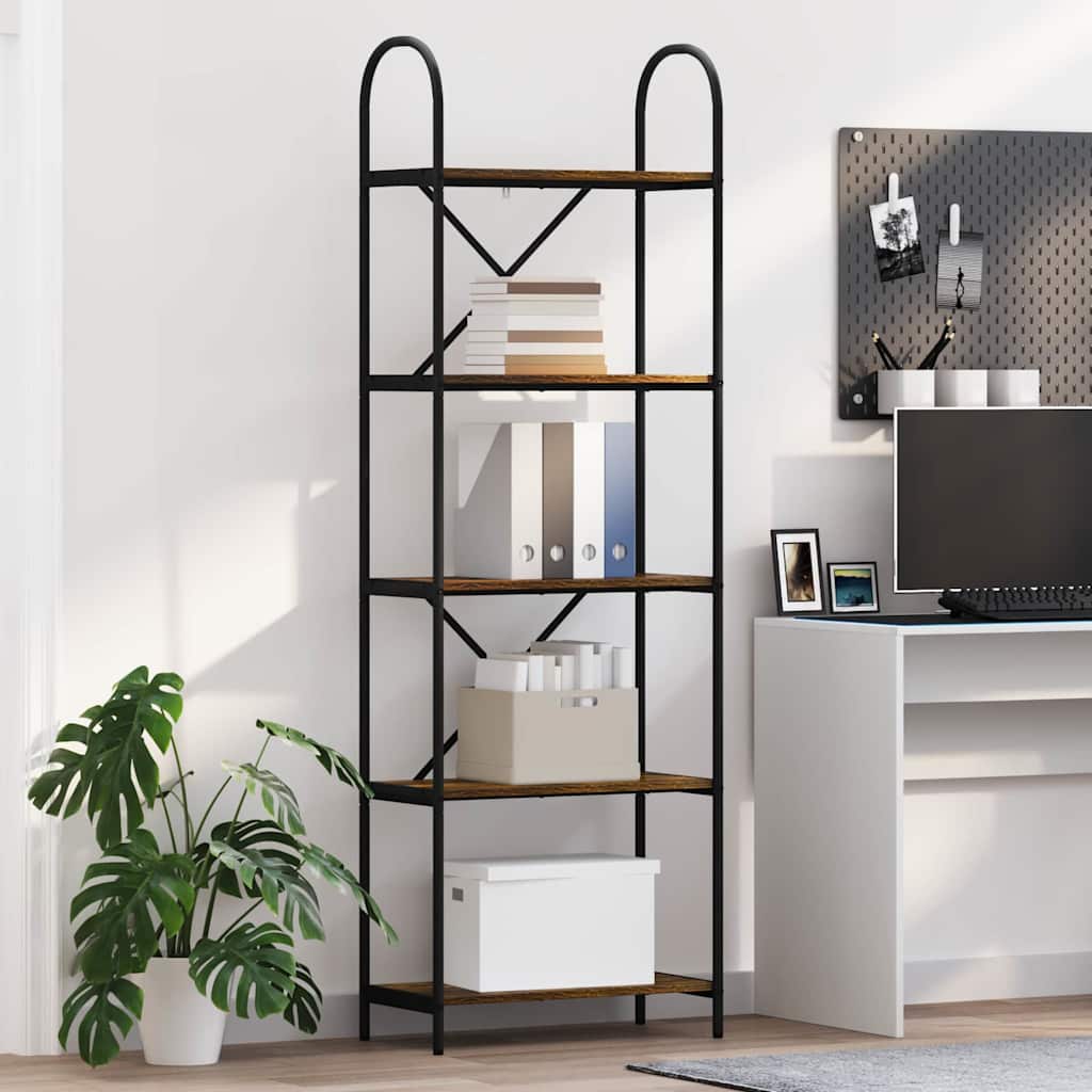 Libreria Rovere fumé 60 x 30 x 183 cm Legno multistrato