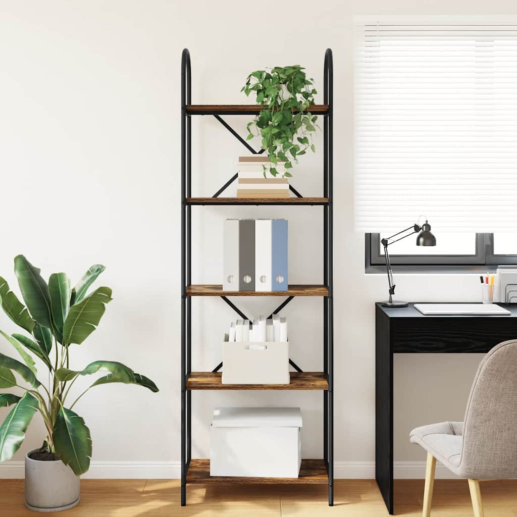 Libreria Rovere fumé 60 x 30 x 183 cm Legno multistrato