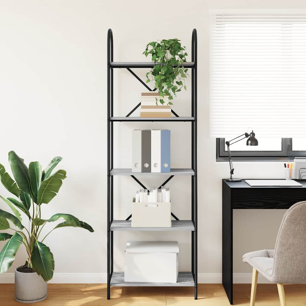 Libreria Grigio Sonoma 60 x 30 x 183 cm Legno multistrato