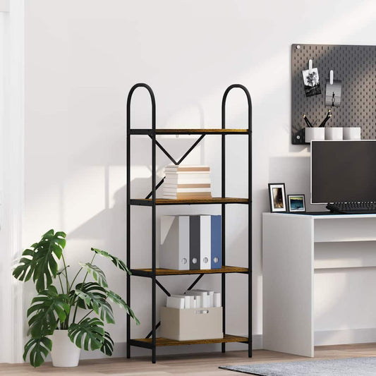 Libreria Rovere fumé 60 x 30 x 146 cm Legno multistrato