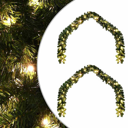 Ghirlanda di Natale con 600 LED 2 pcs Verde PVC | homemem39