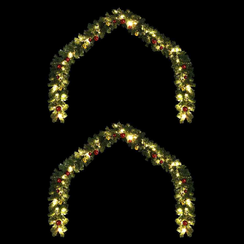Ghirlanda di Natale con 600 LED 2 pcs Verde PVC | homemem39