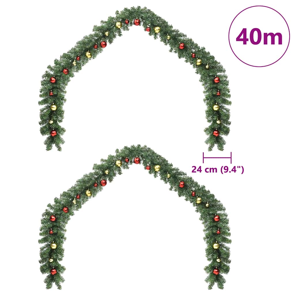 Ghirlanda di Natale con 600 LED 2 pcs Verde PVC | homemem39