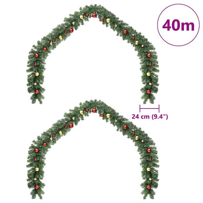 Ghirlanda di Natale con 600 LED 2 pcs Verde PVC | homemem39