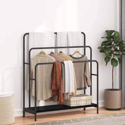 Appendiabiti Rovere Nero 90 x 30 x 100,5 cm Legno multistrato