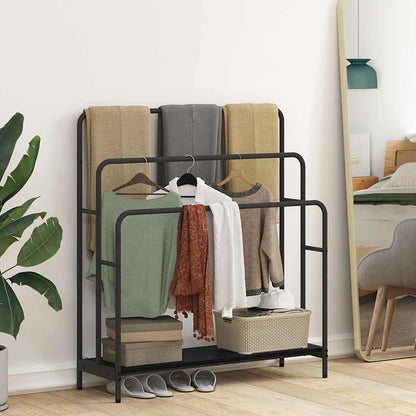 Appendiabiti Rovere Nero 90 x 30 x 100,5 cm Legno multistrato