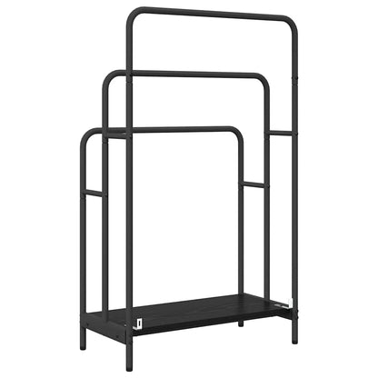 Appendiabiti Rovere Nero 60 x 30 x 100,5 cm Legno multistrato