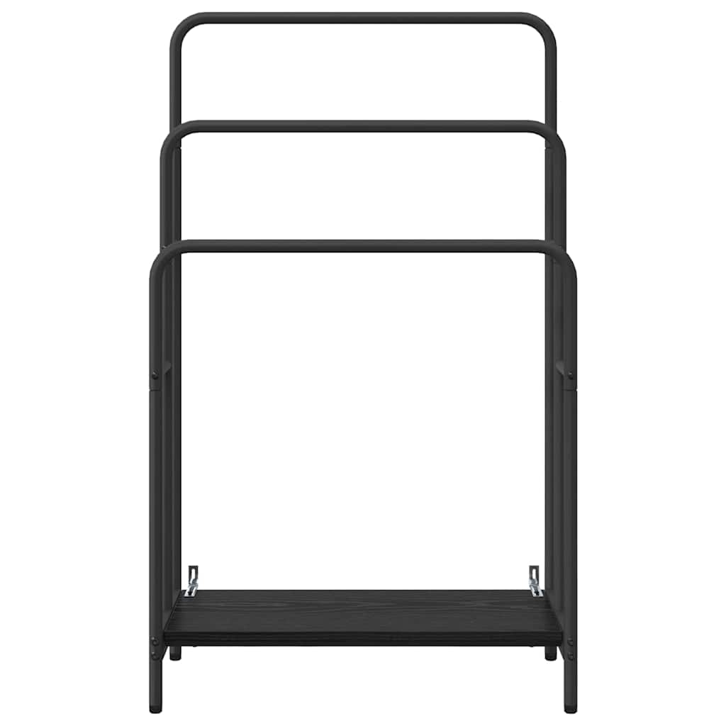 Appendiabiti Rovere Nero 60 x 30 x 100,5 cm Legno multistrato