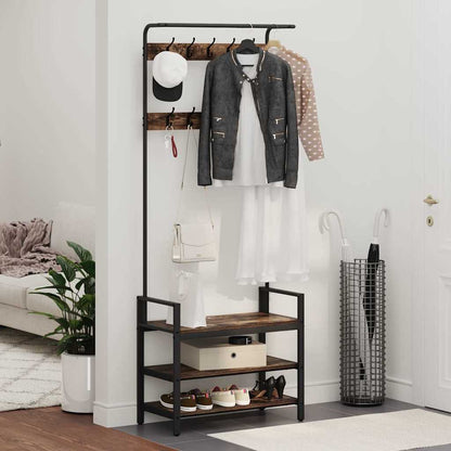 Appendiabiti Rovere fumé 75 x 34 x 184 cm Legno multistrato