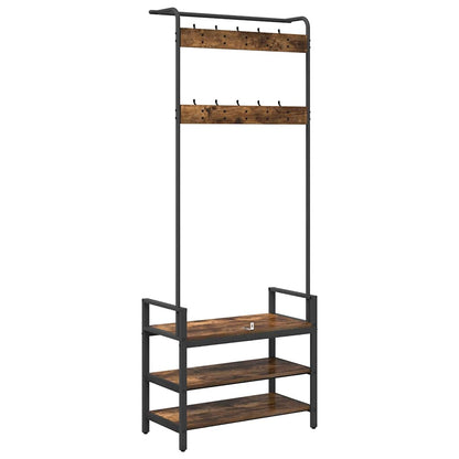 Appendiabiti Rovere fumé 75 x 34 x 184 cm Legno multistrato