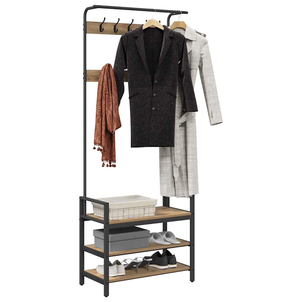 Appendiabiti Rovere artigianale 75 x 34 x 184 cm