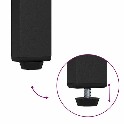 Appendiabiti Rovere Nero 95 x 34 x 184 cm Legno multistrato