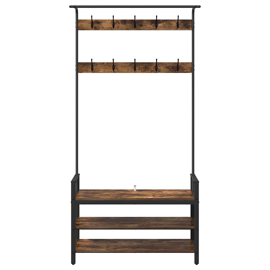 Appendiabiti Rovere fumé 95 x 34 x 184 cm Legno multistrato