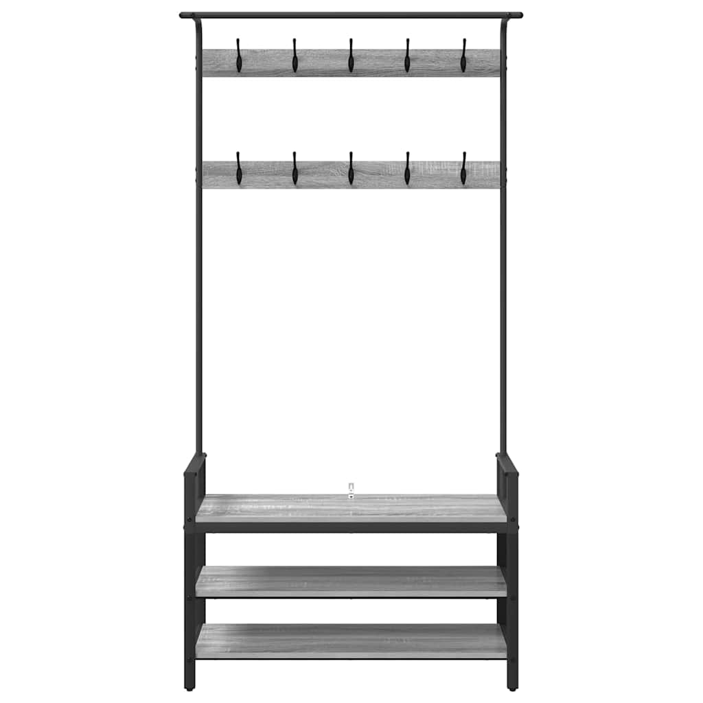 Appendiabiti Grigio Sonoma 95 x 34 x 184 cm Legno multistrato