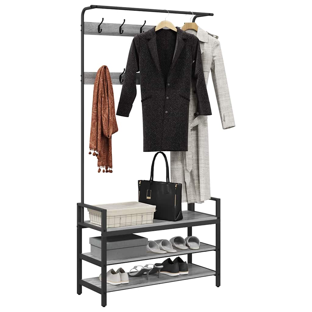 Appendiabiti Grigio Sonoma 95 x 34 x 184 cm Legno multistrato