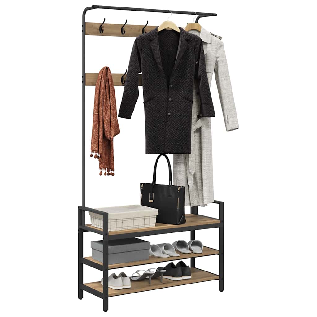 Appendiabiti Rovere artigianale 95 x 34 x 184 cm