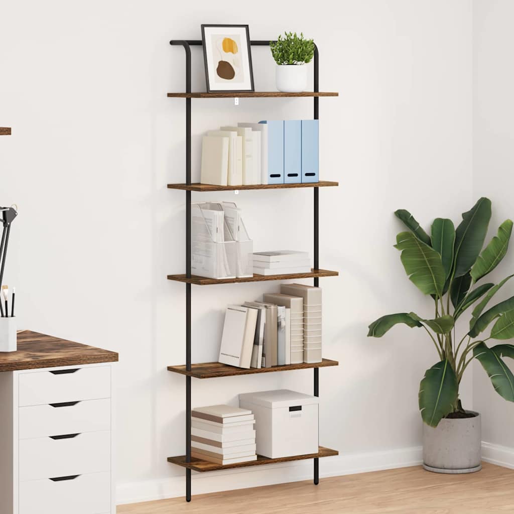 Libreria Rovere fumé 60 x 24 x 168 cm Legno multistrato