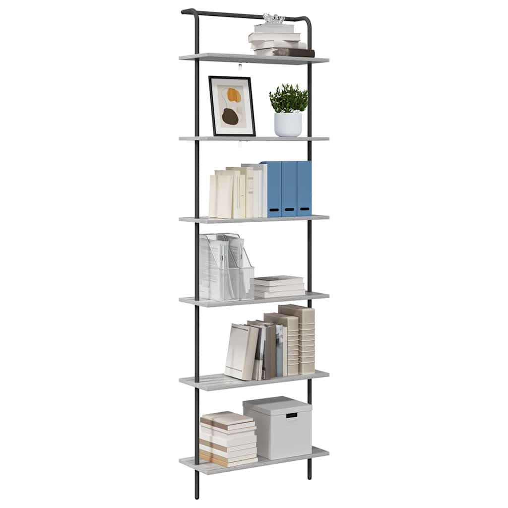 Libreria Grigio Sonoma 60 x 24 x 203 cm Legno multistrato