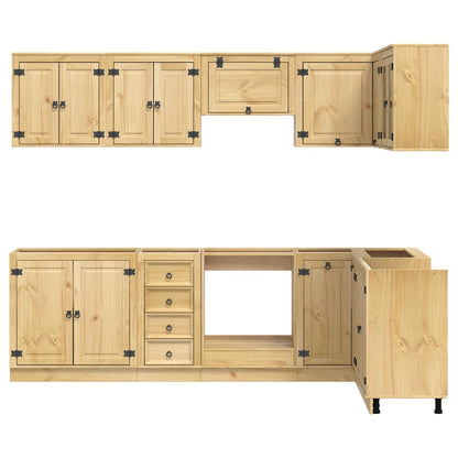 Armadietto con cassetto con porta 10 pcs Miele Pino massello