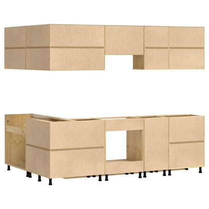 Armadietto con cassetto con porta 10 pcs Miele Pino massello