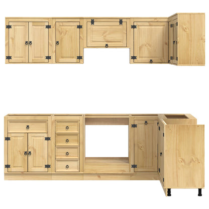 Armadietto con cassetto con porta 10 pcs Miele Pino massello