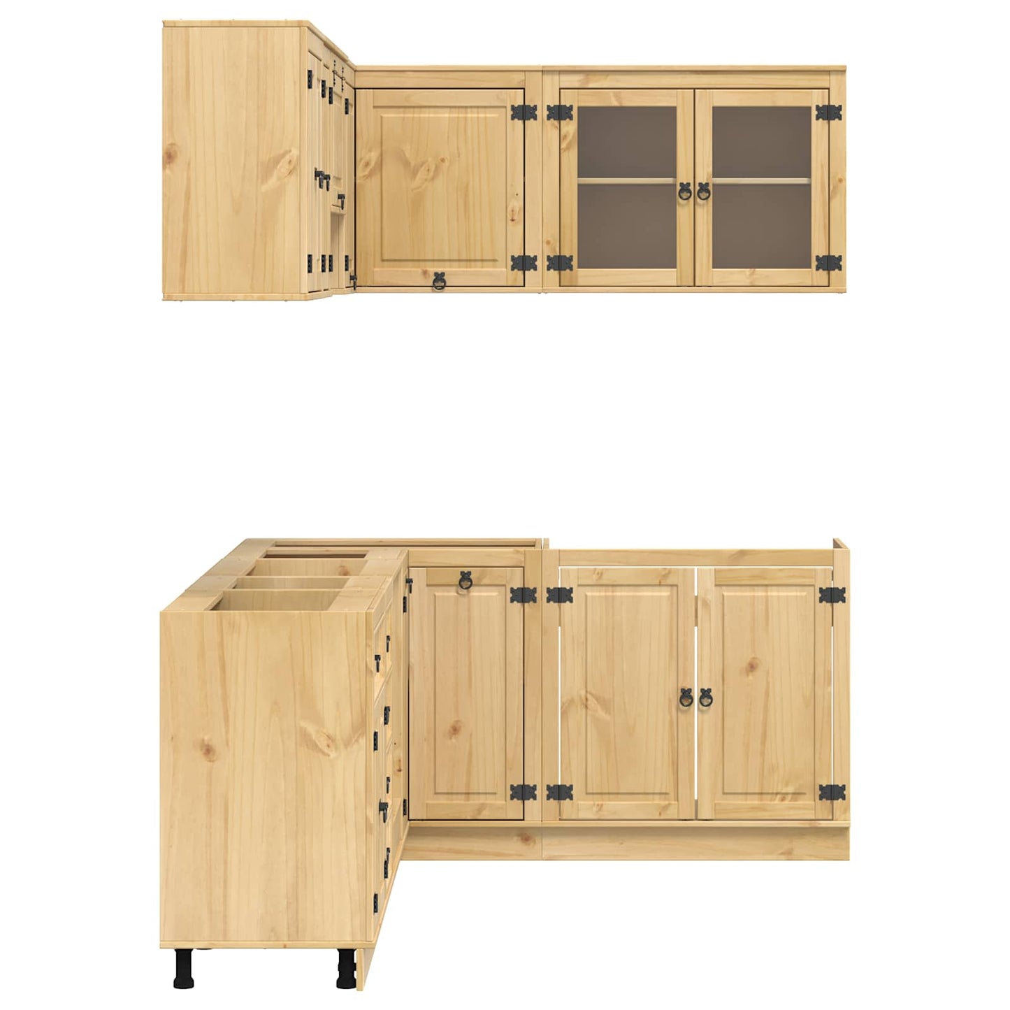 Armadietto con cassetto con porta 10 pcs Miele Pino massello