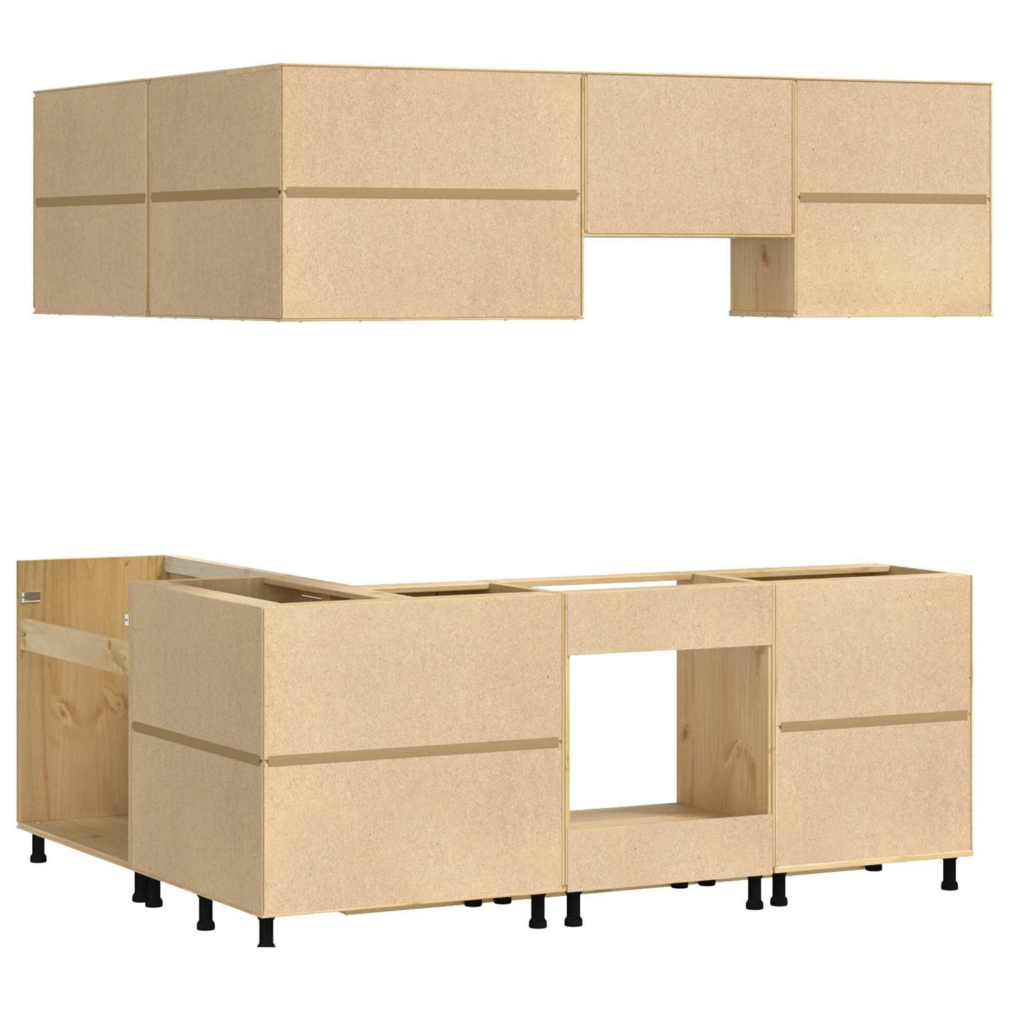 Armadietto con porta SKI 8 pcs Marrone Miele Pino massello | homemem39