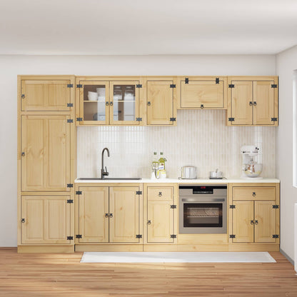 Armadietto con cassetto con porta 9 pcs Miele Pino massello