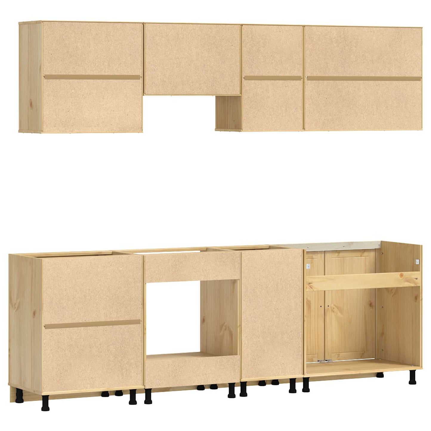 Armadietto con cassetto con porta 8 pcs Miele Pino massello