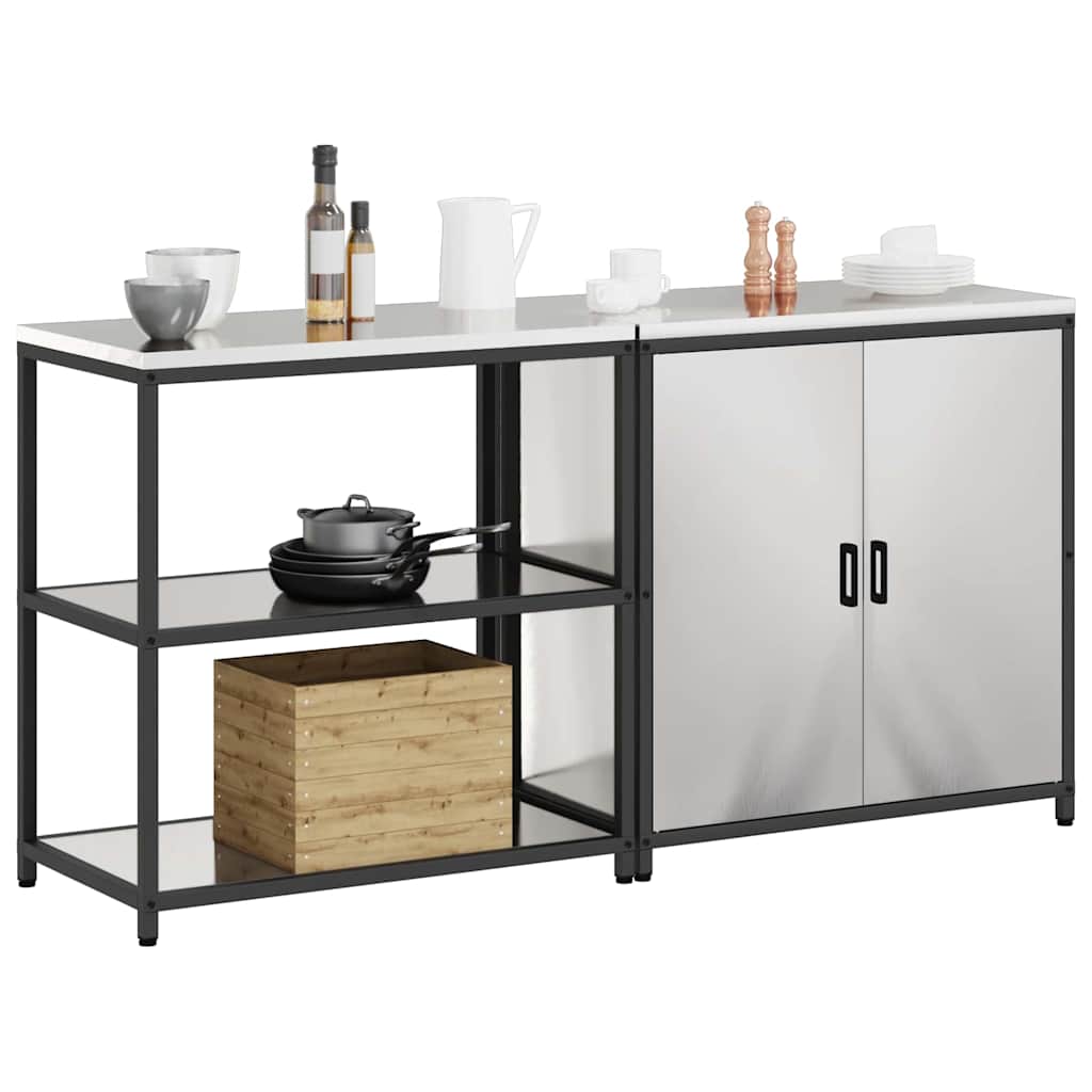 Set di Stoccaggio per Cucina HATTEM 2 pcs Argento Acciaio Inox