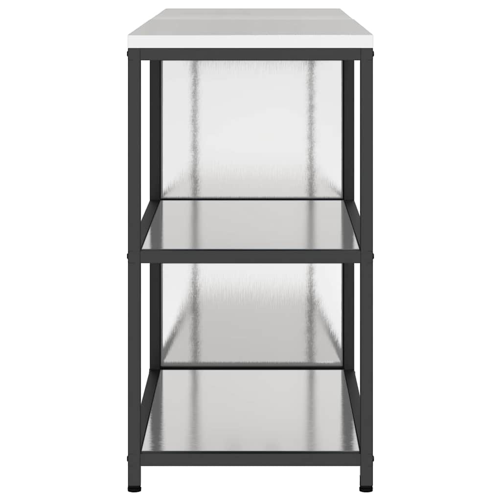 Set di Stoccaggio per Cucina con porta 2 pcs Argento Acciaio