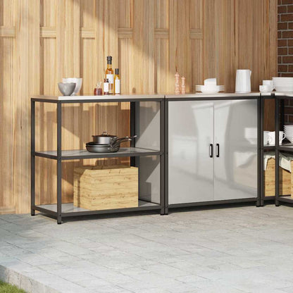 Set di Stoccaggio per Cucina con porta 2 pcs Argento Acciaio