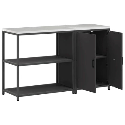 Set di Stoccaggio per Cucina con lo scaffale 2 pcs Nero