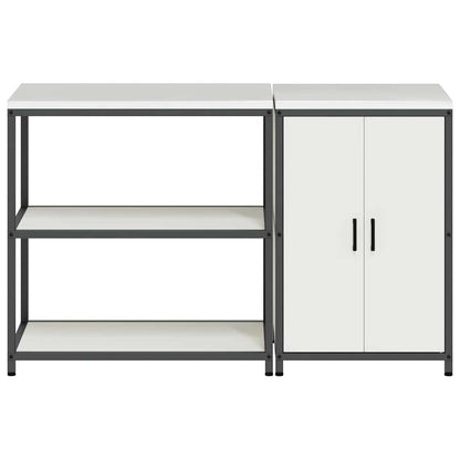 Set di Stoccaggio per Cucina con lo scaffale 2 pcs Bianco