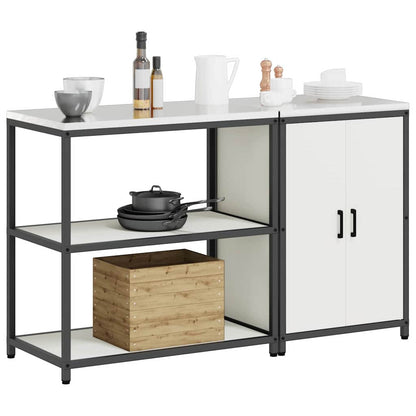 Set di Stoccaggio per Cucina con lo scaffale 2 pcs Bianco