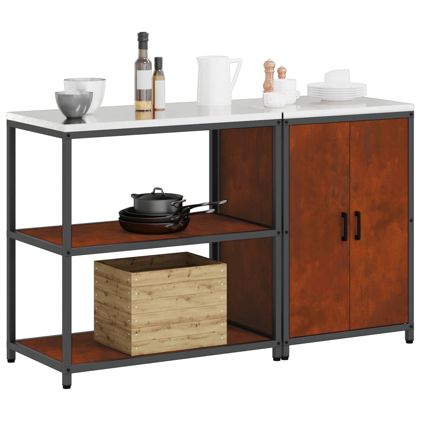 Set di Stoccaggio per Cucina HATTEM 2 pcs Ruggine Acciaio