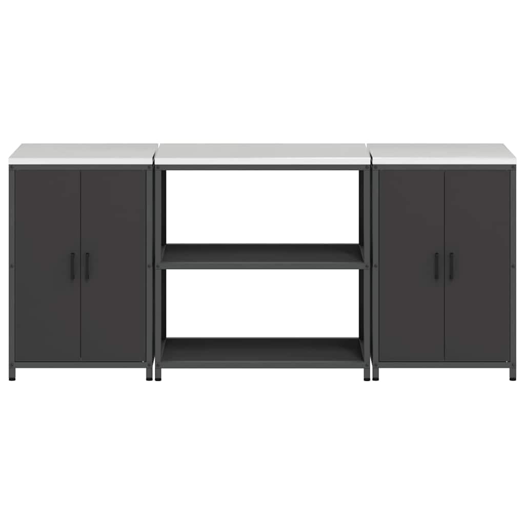 Set di Stoccaggio per Cucina HATTEM 3 pz Nero | homemem39