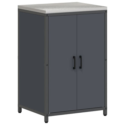 Set di Stoccaggio per Cucina con porta 3 pcs Antracite Acciaio