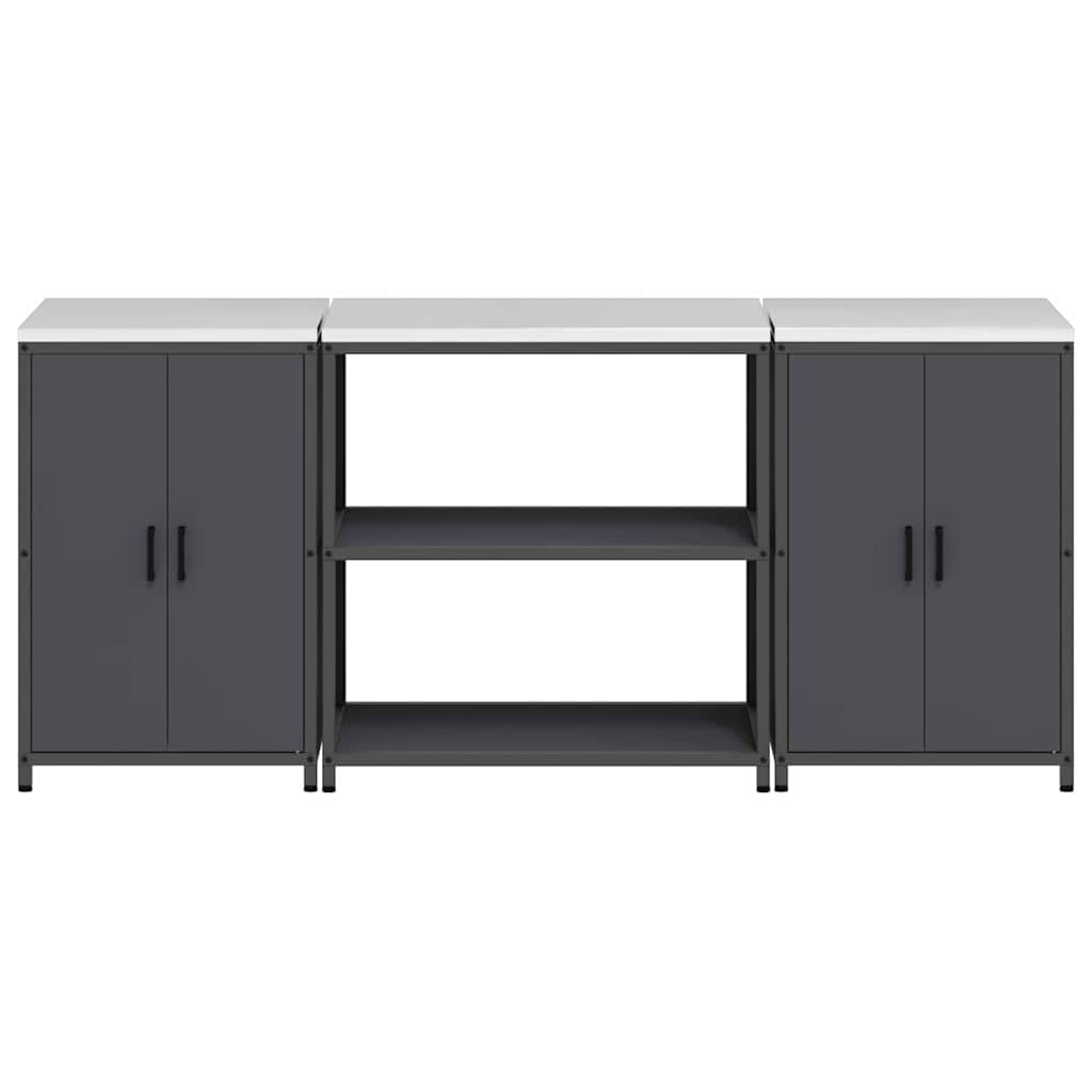 Set di Stoccaggio per Cucina HATTEM 3 pcs Antracite