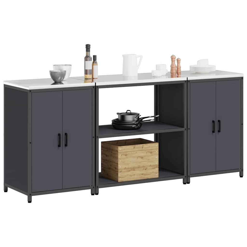 Set di Stoccaggio per Cucina HATTEM 3 pcs Antracite