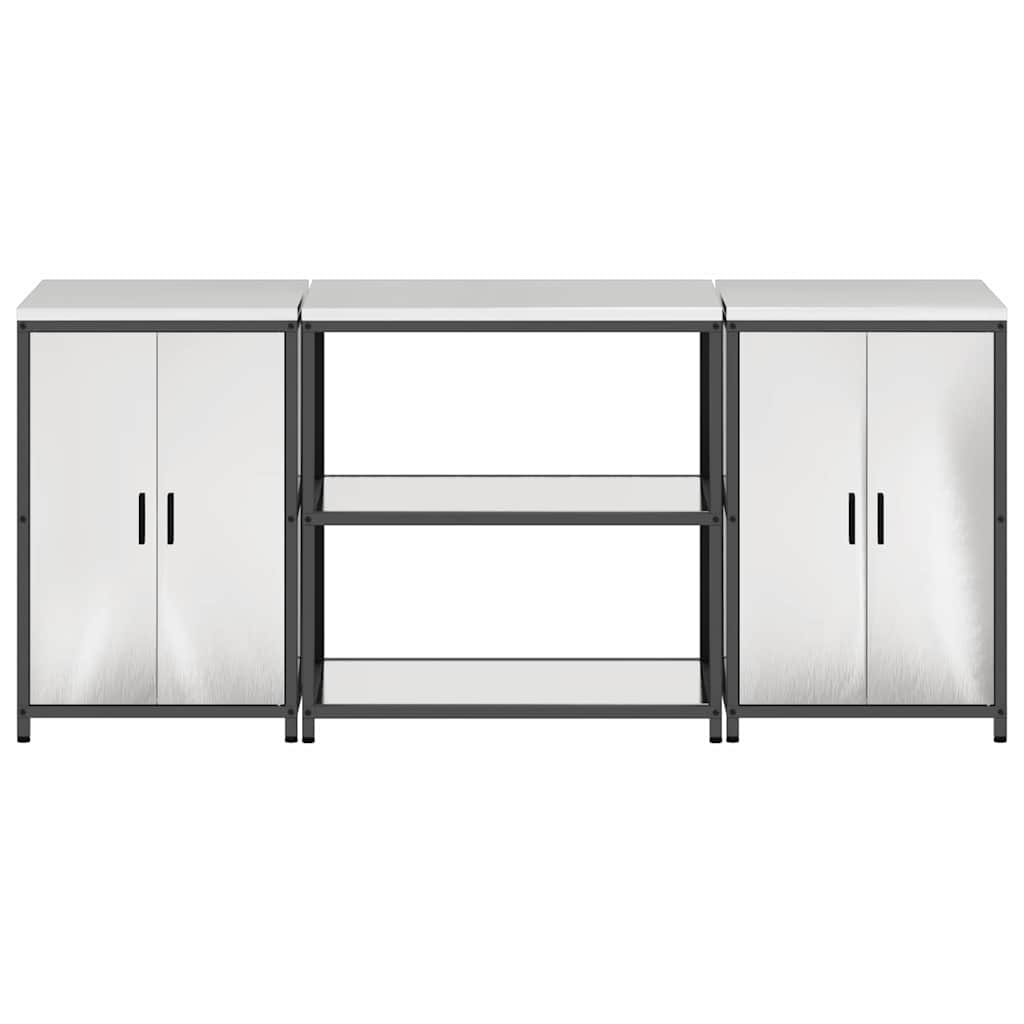 Set di Stoccaggio per Cucina HATTEM 3 pcs Argento Acciaio Inox | homemem39