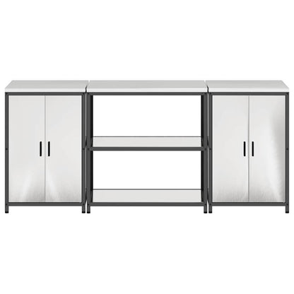 Set di Stoccaggio per Cucina HATTEM 3 pcs Argento Acciaio Inox