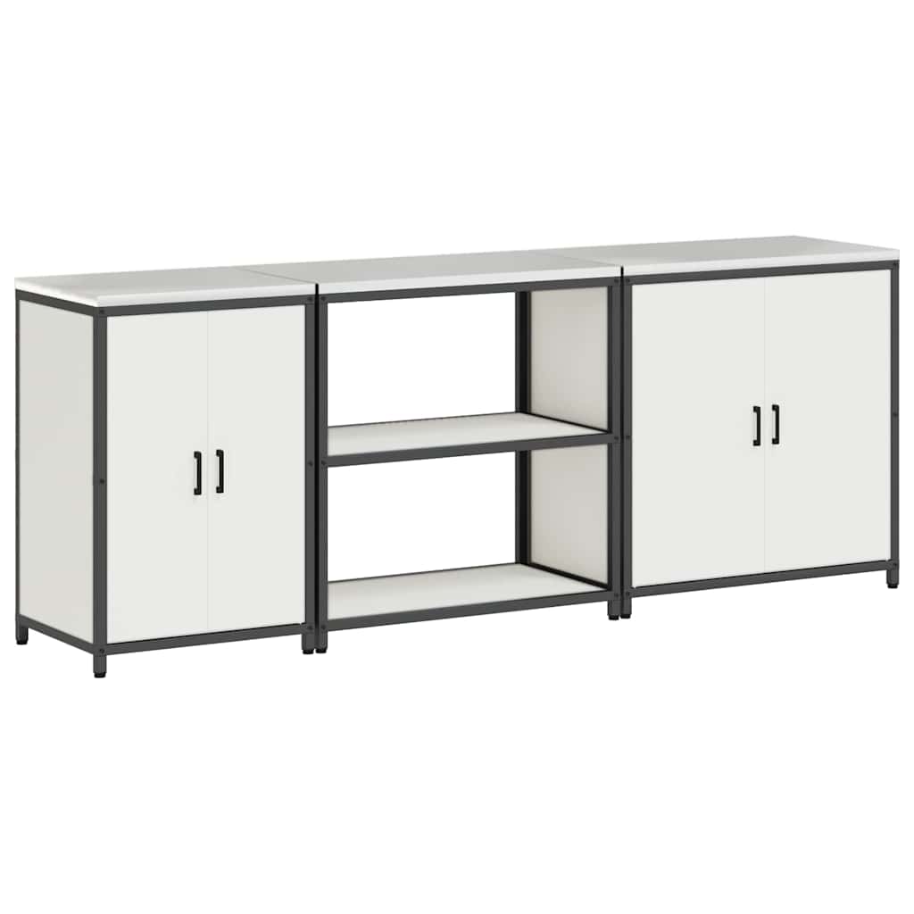 Set di Stoccaggio per Cucina Altro 3 pcs Bianco Acciaio