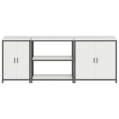 Set di Stoccaggio per Cucina Altro 3 pcs Bianco Acciaio