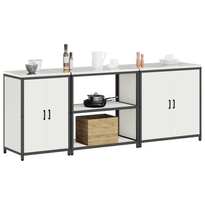 Set di Stoccaggio per Cucina Altro 3 pcs Bianco Acciaio