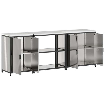 Set di Stoccaggio per Cucina HATTEM 3 pcs Argento Acciaio Inox